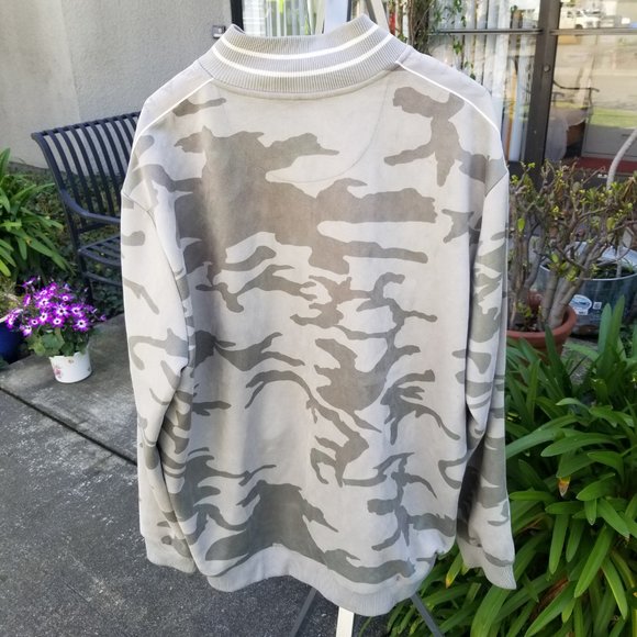 NWT Sean John Faux Suede Gray Camo Men's 3X Logo Taping Track Jacket - Picture 2 of 15
